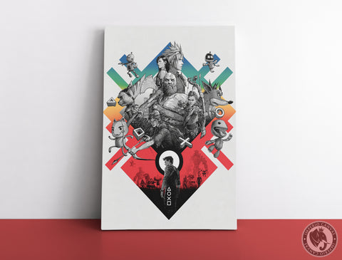 Cuadro Decorativo Gamer X084 - Personajes Playstation